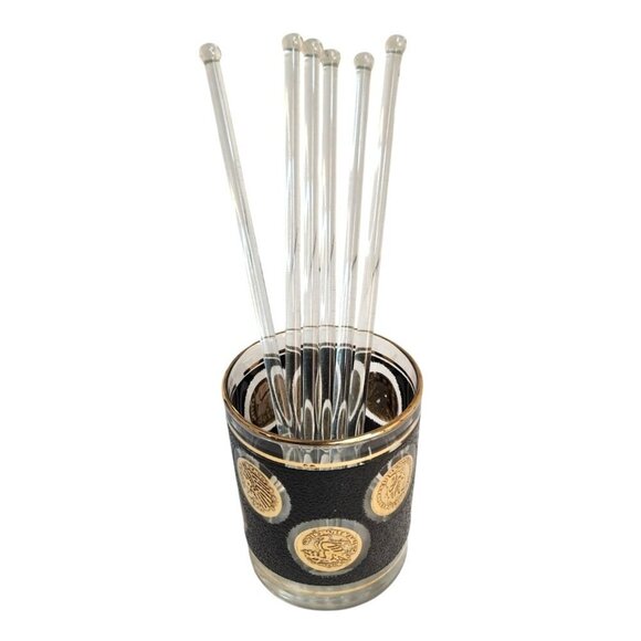 Clear Glass Stir Sticks for barware dinks, Set Of 6 , 8 inch - Picture 3 of 6